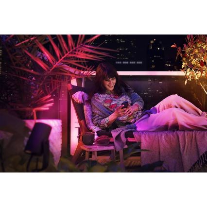 Philips 17414/30/P7 - SADA 3x LED RGB Ściemnalne zewnętrzne oświetlenie punktowe HUE LILY 3xLED-RGB/8W/230V IP65