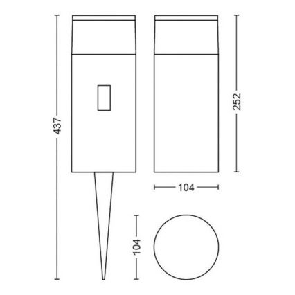 Philips - LED RGB Ściemnialna lampa zewnętrzna Hue CALLA LED/8W/24V IP65