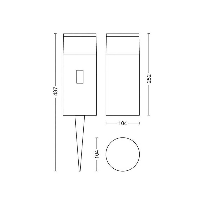 Philips - LED RGB Ściemnialna lampa zewnętrzna Hue CALLA LED/8W/24V IP65