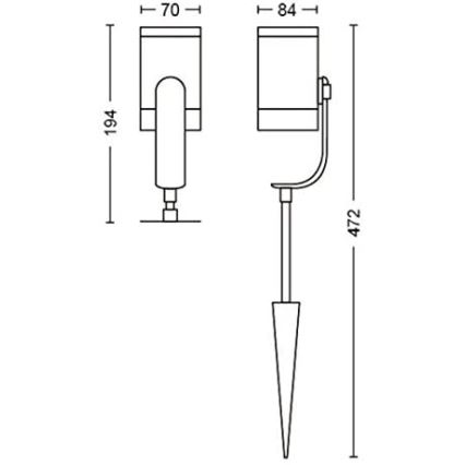 Philips - LED Zewnętrzne oświetlenie punktowe Hue LILY LED/8W/230V IP65