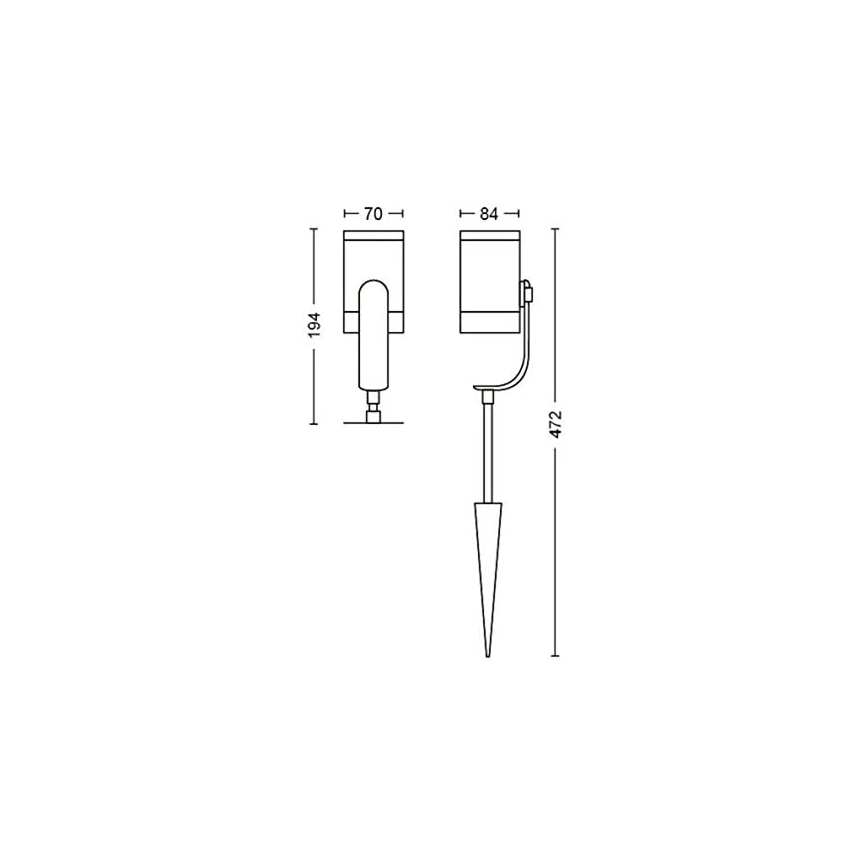 Philips - LED RGB Zewnętrzna lampa punktowa Hue LILY LED/8W/230V IP65