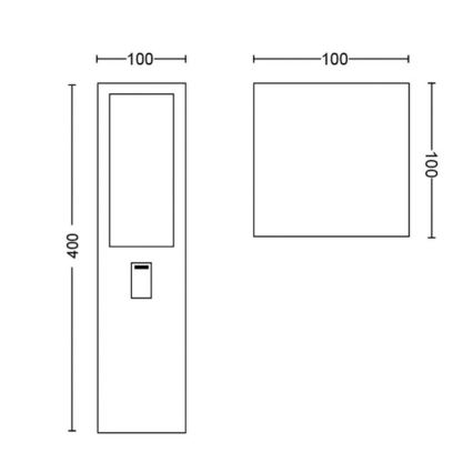 Philips - LED RGBW Ściemnialna lampa zewnętrzna Hue IMPRESS LED/16W/230V 2000-6500K IP44