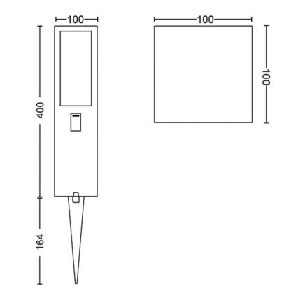 Philips 17434/30/P7 - LED RGB Lampa zewnętrzna HUE IMPRESS LED/8W/230V IP44