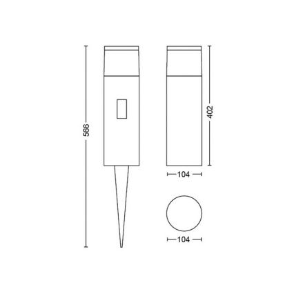 Philips - LED RGBW Ściemnialna zewnętrzna lampa Hue CALLA LED/8W/24V IP65