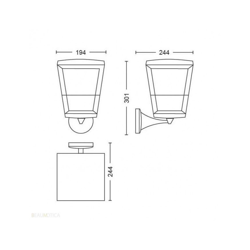 Philips 17439/30/P7 - LED RGB Kinkiet zewnętrzny HUE ECONIC LED/15W/230V IP44