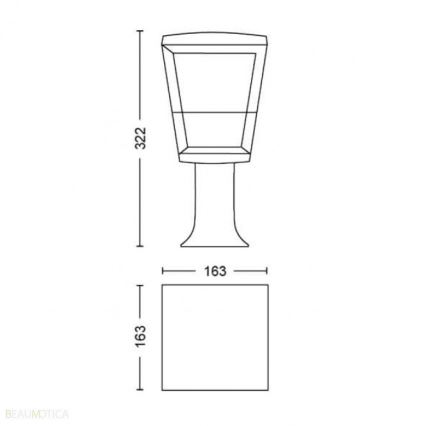 Philips 17441/30/P7 - LED RGB Lampa zewnętrzna HUE ECONIC LED/15W/230V IP44