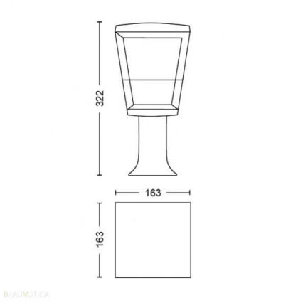 Philips - LED RGBW Ściemnialna lampa zewnętrzna Hue ECONIC LED/15W/230V IP44