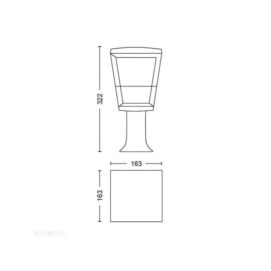 Philips 17441/30/P7 - LED RGB Lampa zewnętrzna HUE ECONIC LED/15W/230V IP44