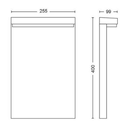 Philips - LED RGBW Ściemnialna lampa zewnętrzna Hue NYRO LED/13,5W/230V 2000-6500K IP44