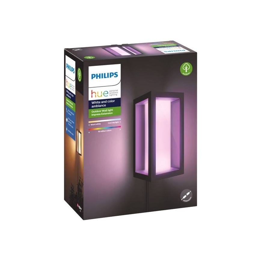 Philips - LED RGBW Ściemnialny kinkiet zewnętrzny Hue IMPRESS 2xLED/8W/24V 2000-6500K IP44