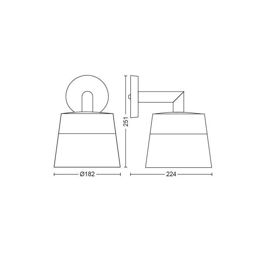 Philips - LED RGBW Ściemnialny kinkiet zewnętrzny Hue ATTRACT LED/8W/230V 2000-6500K IP44