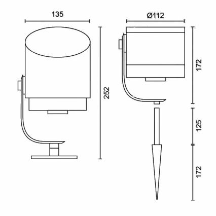 Philips - LED RGB Lampa zewnętrzna Hue LILY LED/15W/230V IP65