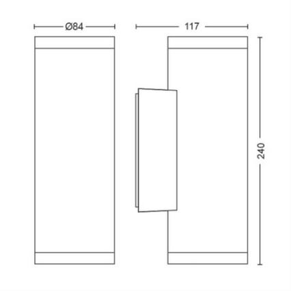 Philips - LED RGB Oświetlenie zewnętrzne Hue APPEAR 2xLED/8W/230V IP44