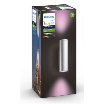 Philips - LED RGBW Ściemnialny kinkiet zewnętrzny Hue APPEAR 2xLED/8W/230V IP44