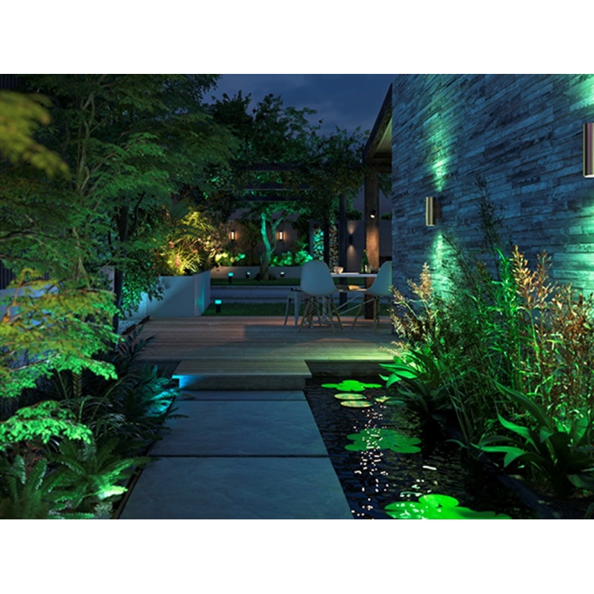 Philips - LED RGBW Ściemnialny kinkiet zewnętrzny Hue APPEAR 2xLED/8W/230V IP44