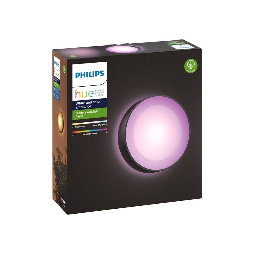 Philips - LED RGBW Ściemnialny kinkiet zewnętrzny Hue DAYLO LED/15W/230V 2000-6500K IP44