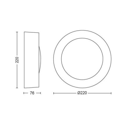 Philips - LED RGBW Ściemnialny kinkiet zewnętrzny Hue DAYLO LED/15W/230V 2000-6500K IP44