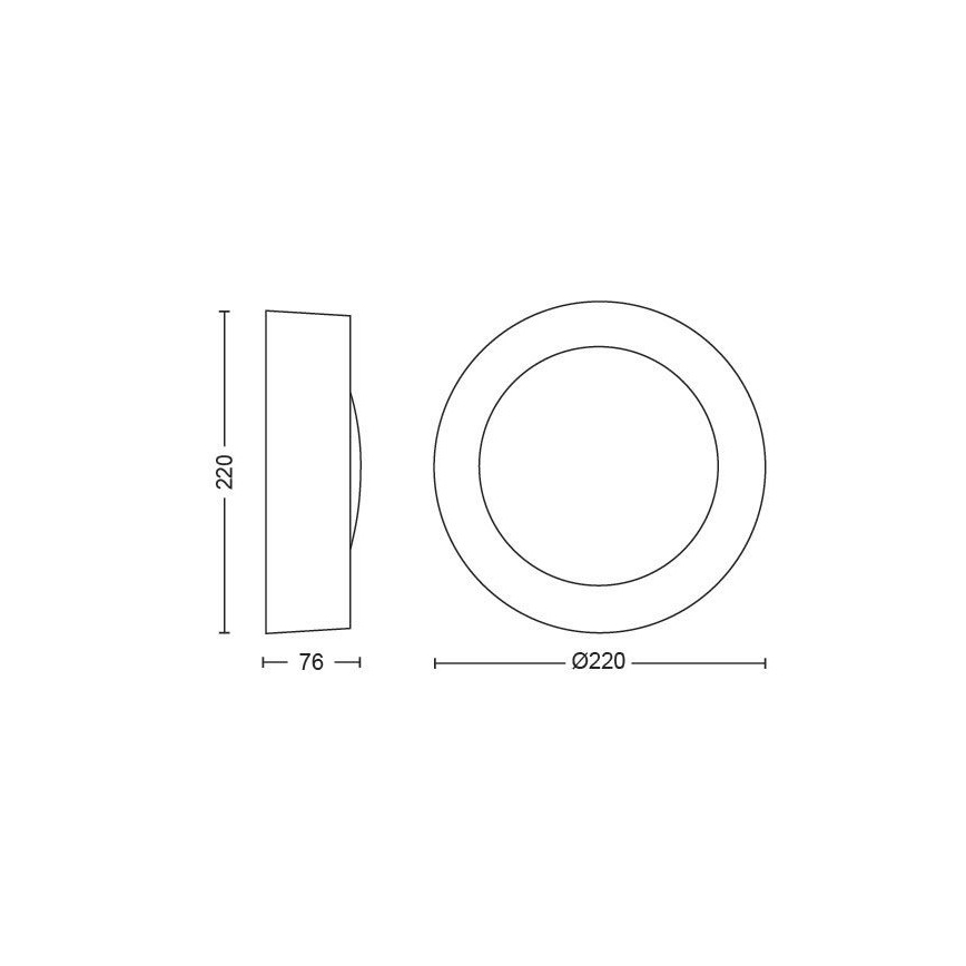 Philips - LED RGBW Ściemnialny kinkiet zewnętrzny Hue DAYLO LED/15W/230V 2000-6500K IP44