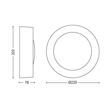 LED RGBW Ściemnialny kinkiet zewnętrzny Hue DAYLO LED/15W/230V 2000-6500K IP44