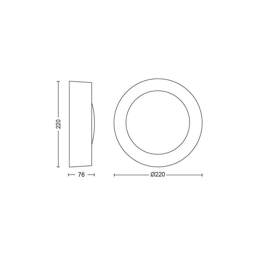LED RGBW Ściemnialny kinkiet zewnętrzny Hue DAYLO LED/15W/230V 2000-6500K IP44