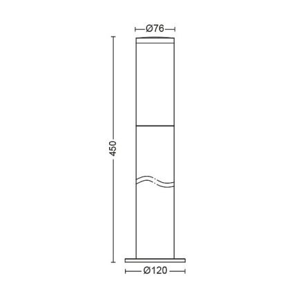 Philips - Lampa zewnętrzna UTRECHT 1xE27/20W/230V IP44 45 cm