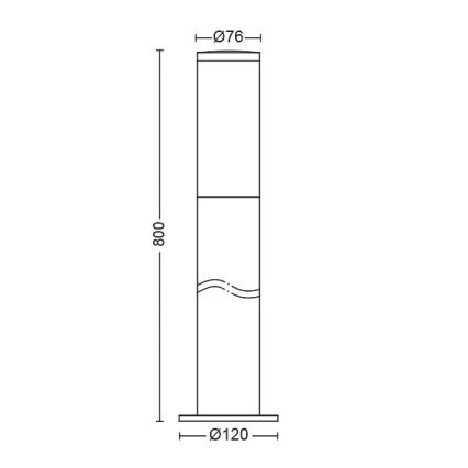 Philips - Lampa zewnętrzna 1xE27/20W/230V IP44 80cm