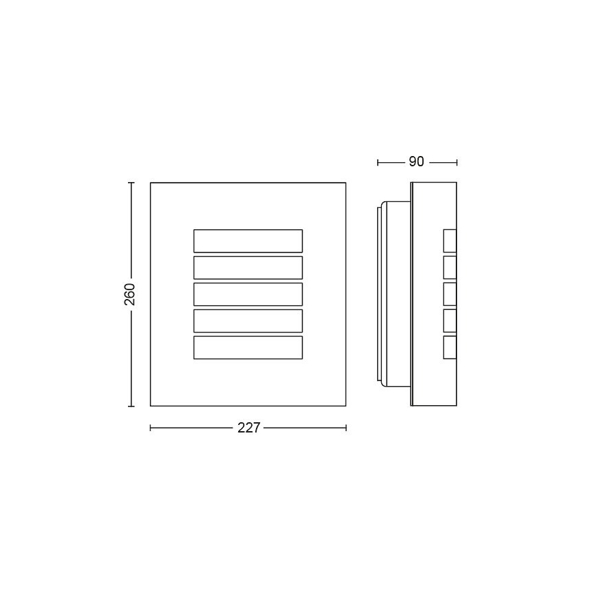 Philips - Kinkiet zewnętrzny 1xE27/60W/230V IP44 matowy chrom
