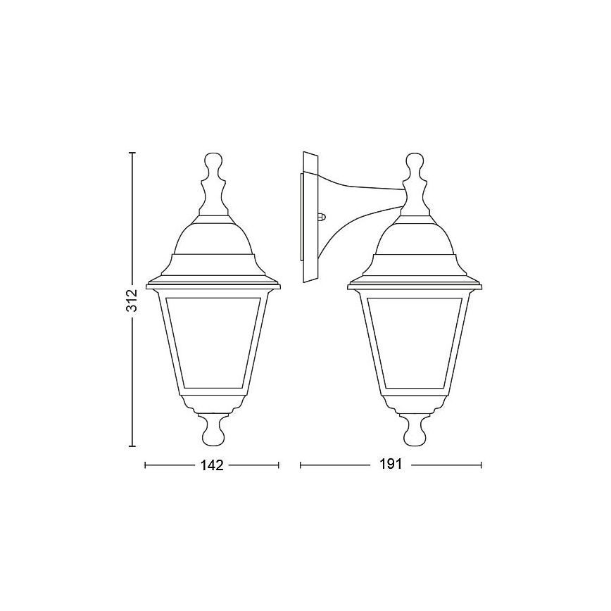 Philips - Kinkiet zewnetrzny 1xE27/60W/230V IP44