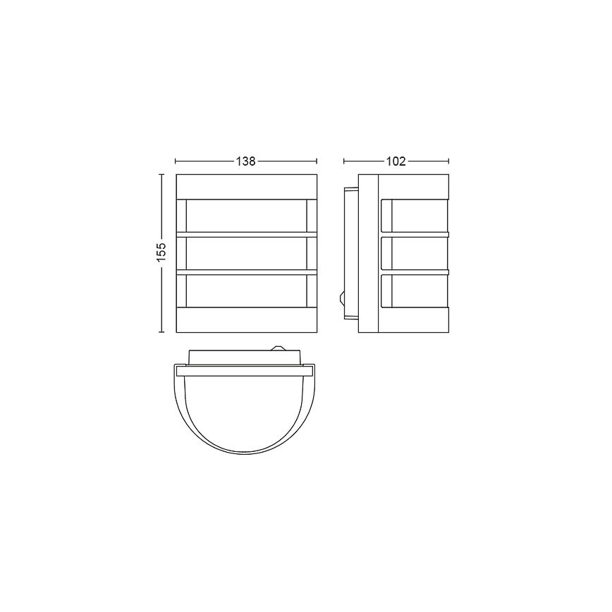 Philips - Kinkiet zewnętrzny 1xE27/60W/230V IP44 matowy chrom