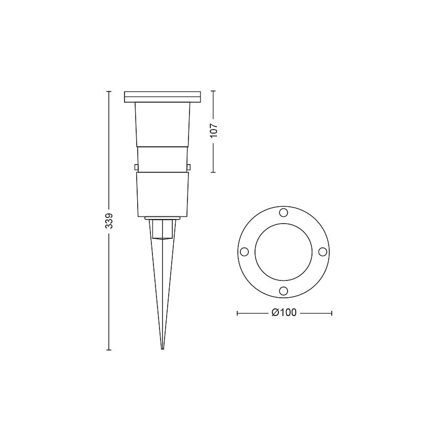 Philips - LED Ściemniany kinkiet zewnętrzny 1×GU10/5W/230V IP44