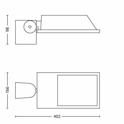 Philips - Kinkiet zewnętrzny 2xE27/23W/230V IP44