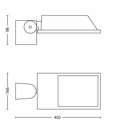 Philips - Kinkiet zewnętrzny 2xE27/23W/230V IP44