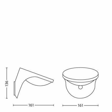 Philips 17808/87/16 - LED światło słoneczne z czujnikiem MYGARDEN DUSK 1xLED/1W/3.7V
