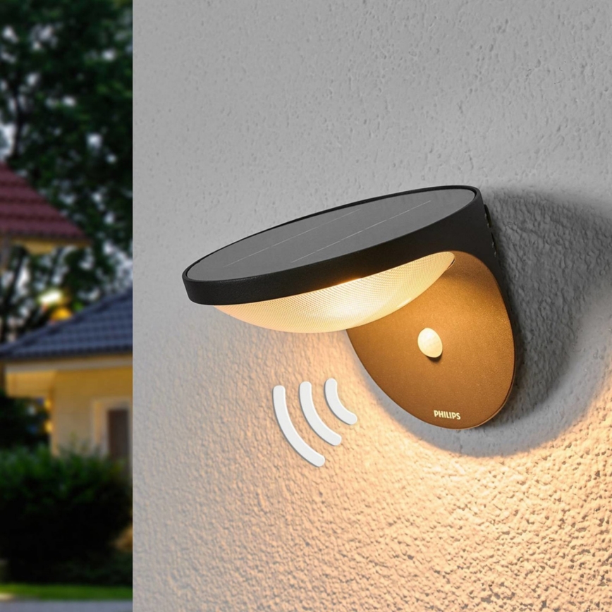 Philips 17808/93/16 - LED kinkiet zewnętrzny solar z czujnikiem ruchu MYGARDEN DUSK 1xLED/1W/3,7V