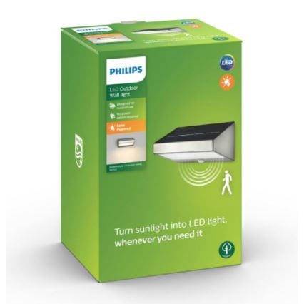 Philips 17811/47/16 - Lampa solarna LED z czujnikiem ruchu MYGARDEN GREENHOUSE 1xLED/1,5W/230V