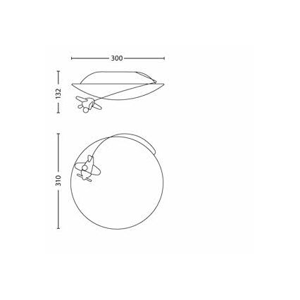 Philips 30110/55/P0 - LED Lampa dziecięca MYKIDSROOM SKY 1xE27/8W/230V