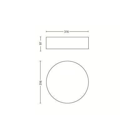 Philips 30175/30/16 - Plafon MYLIVING VELOUR 2xE27/23W/230V