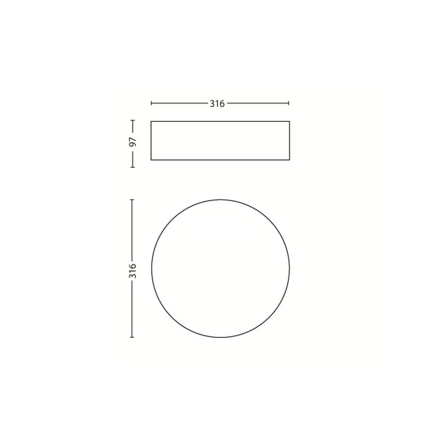Philips 30175/30/16 - Plafon MYLIVING VELOUR 2xE27/23W/230V