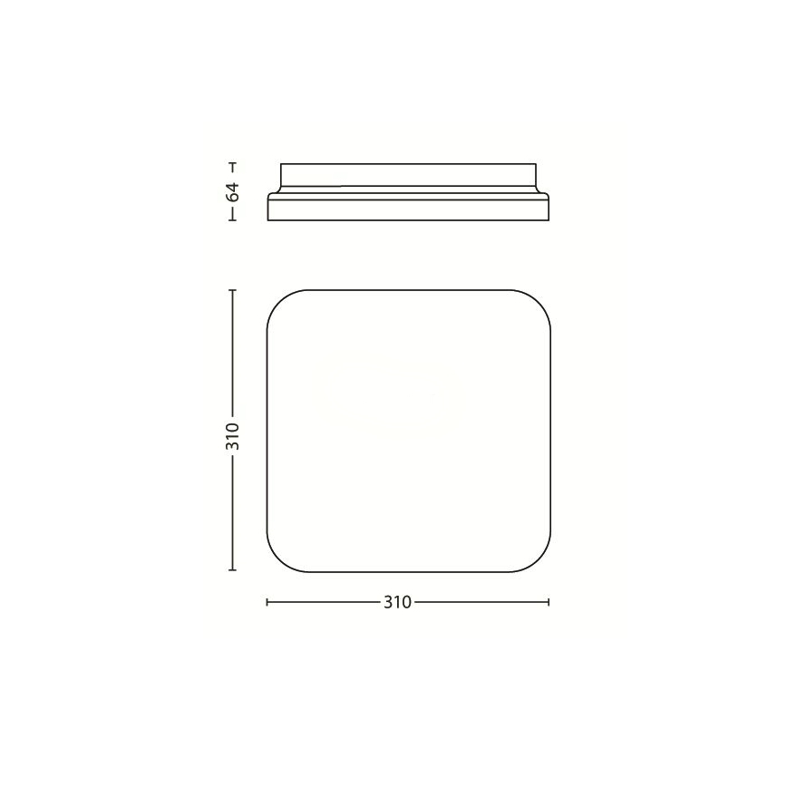 Philips 30187/31/16 - Plafon MYLIVING TREAT 1x2GX13/22W/230V