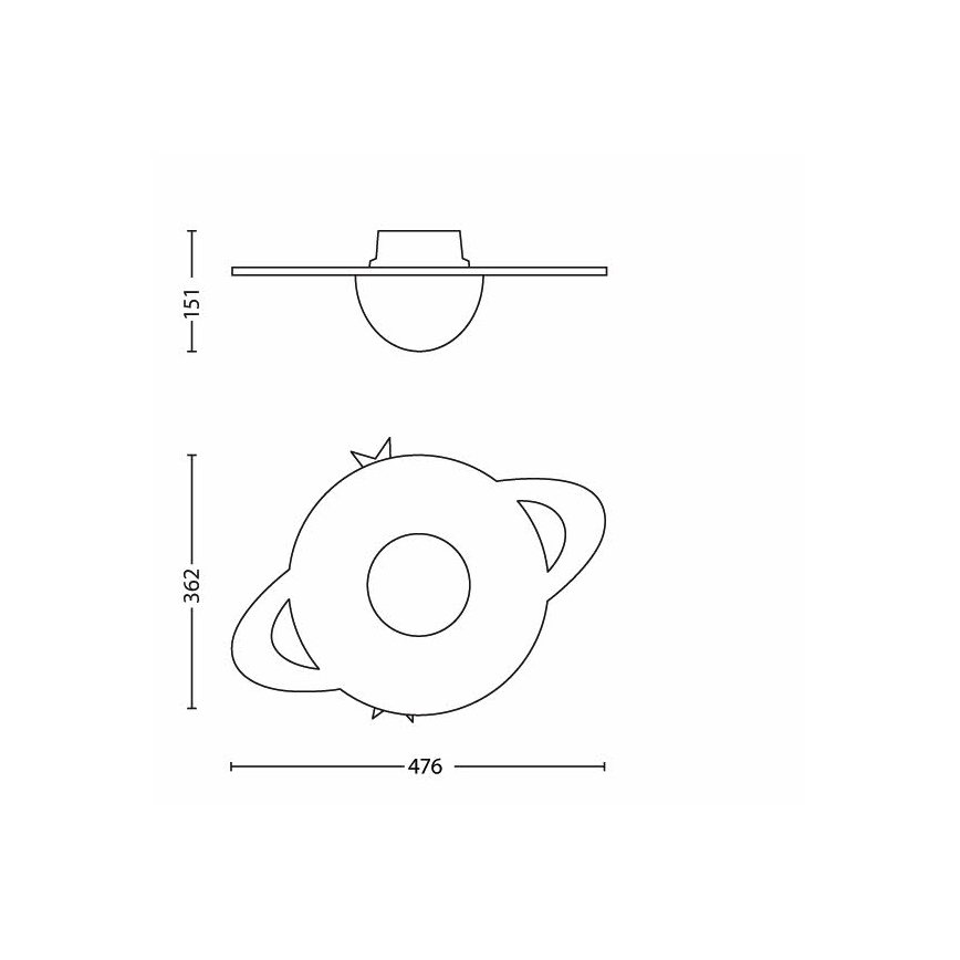Philips 30501/35/16 - Plafon dziecięcy MYKIDSROOM CRONOS 1xE27/15W/230V