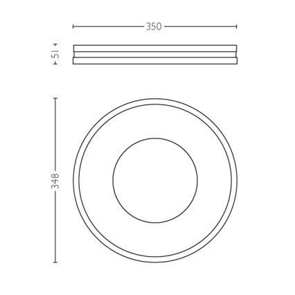 Philips Hue BEING - LED Plafon ściemnialny LED/32W/230V