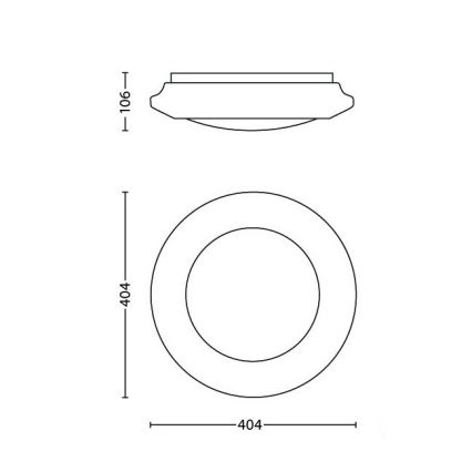 Philips - LED Plafon LED/22W/230V 4000K