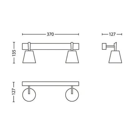 Philips - Łazienkowa oprawa 2xG9/28W/230V