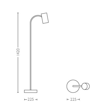 Philips - Lampa podłogowa 1xE27/15W/230V