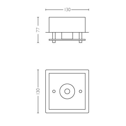 Philips - LED Oprawa na sufit i ścianę  LED/4,3W/230V