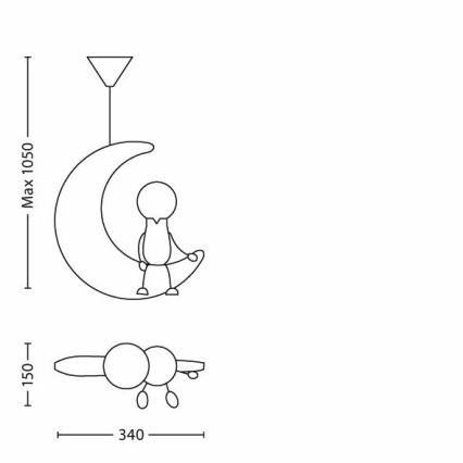 Philips - Plafon dziecięcy 1xE27/12W230V II. jakość