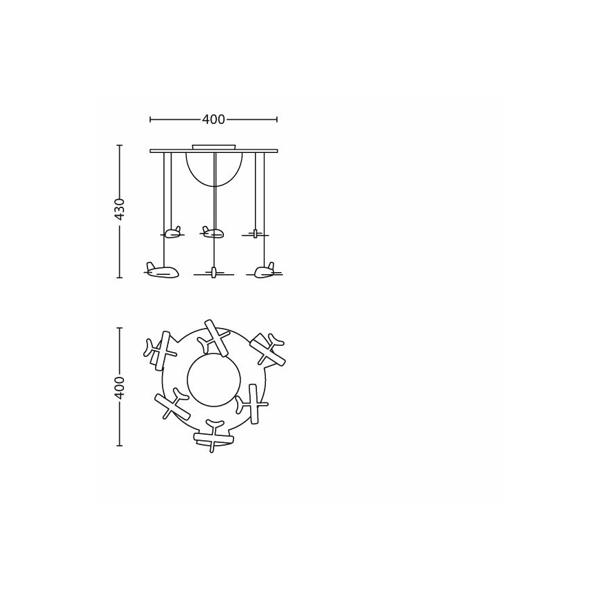 Philips 40153/55/16 - Lampa sufitowa dziecięca MYKIDSROOM AVIGO E27/15W/230V