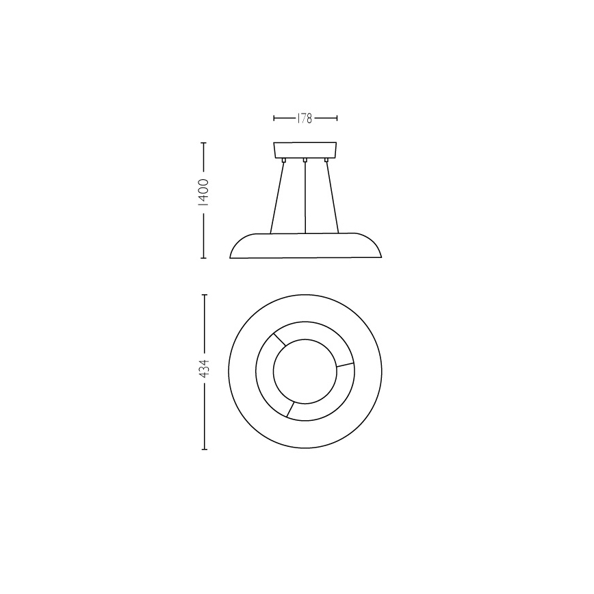 Philips 40233/31/P7 - LED Lampa wisząca AMAZE HUE LED/39W/230V
