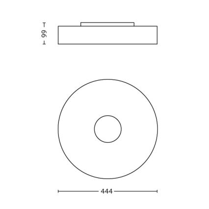 Philips 40340/48/16 - Lampa sufitowa MYLIVING FAIR 1x2GX13/60W/230V