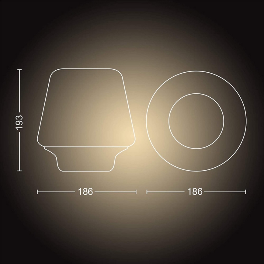 Philips - LED Lampa ściemnialna Hue WELLNESS 1xE27/8,5W/230V + ZS